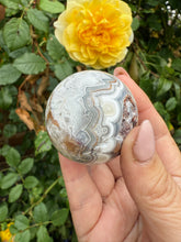 Load image into Gallery viewer, Druzy Crazy Lace Agate Sphere 4.2cm Diameter
