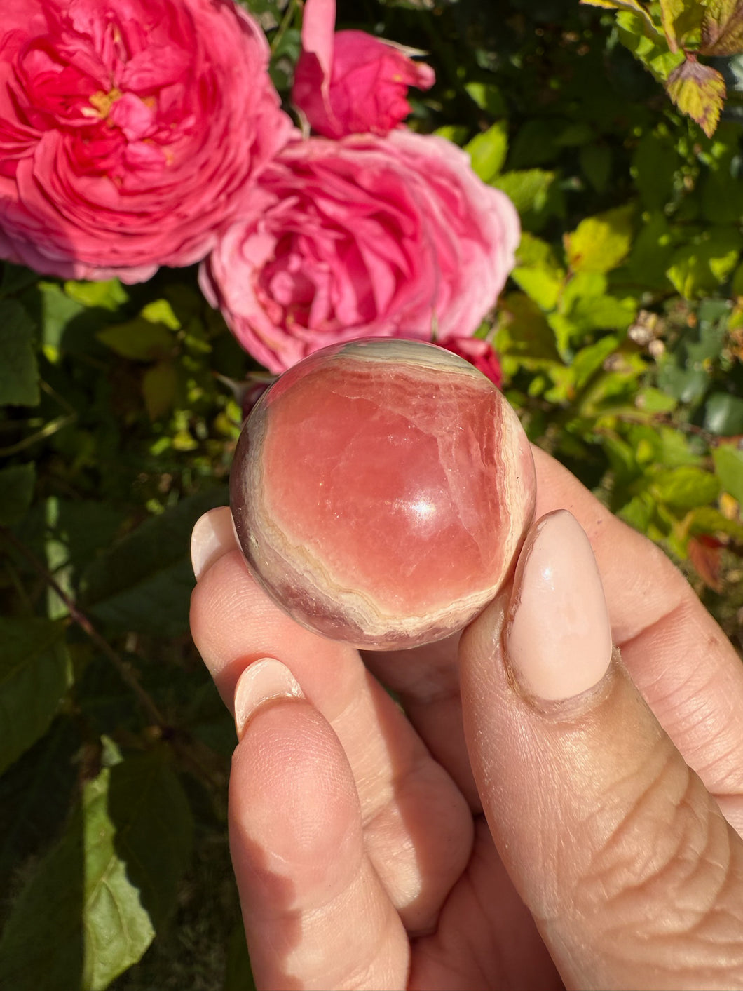 Rhodochrosite Sphere 2.8cm Diameter