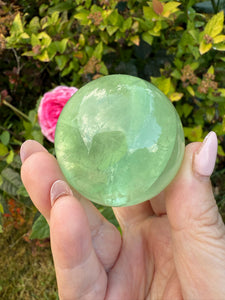 Green Fluorite Sphere 4.6cm Diameter