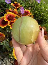 Load image into Gallery viewer, New Mango Fluorite 6.5cm Diameter
