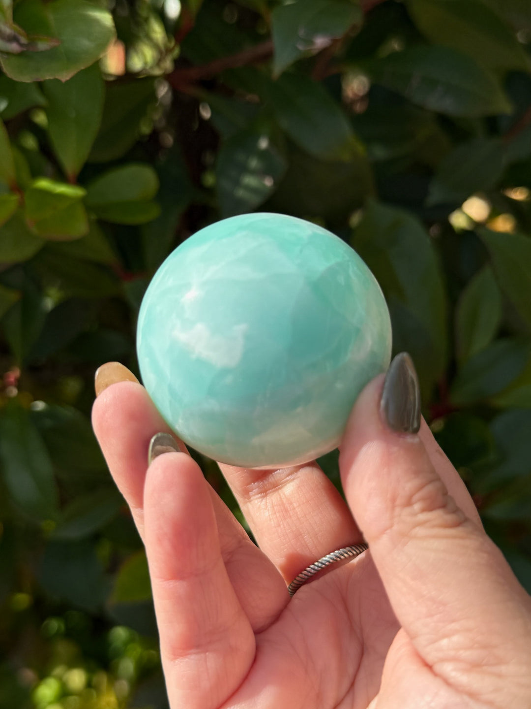 Pistachio Calcite Sphere 5cm Diameter