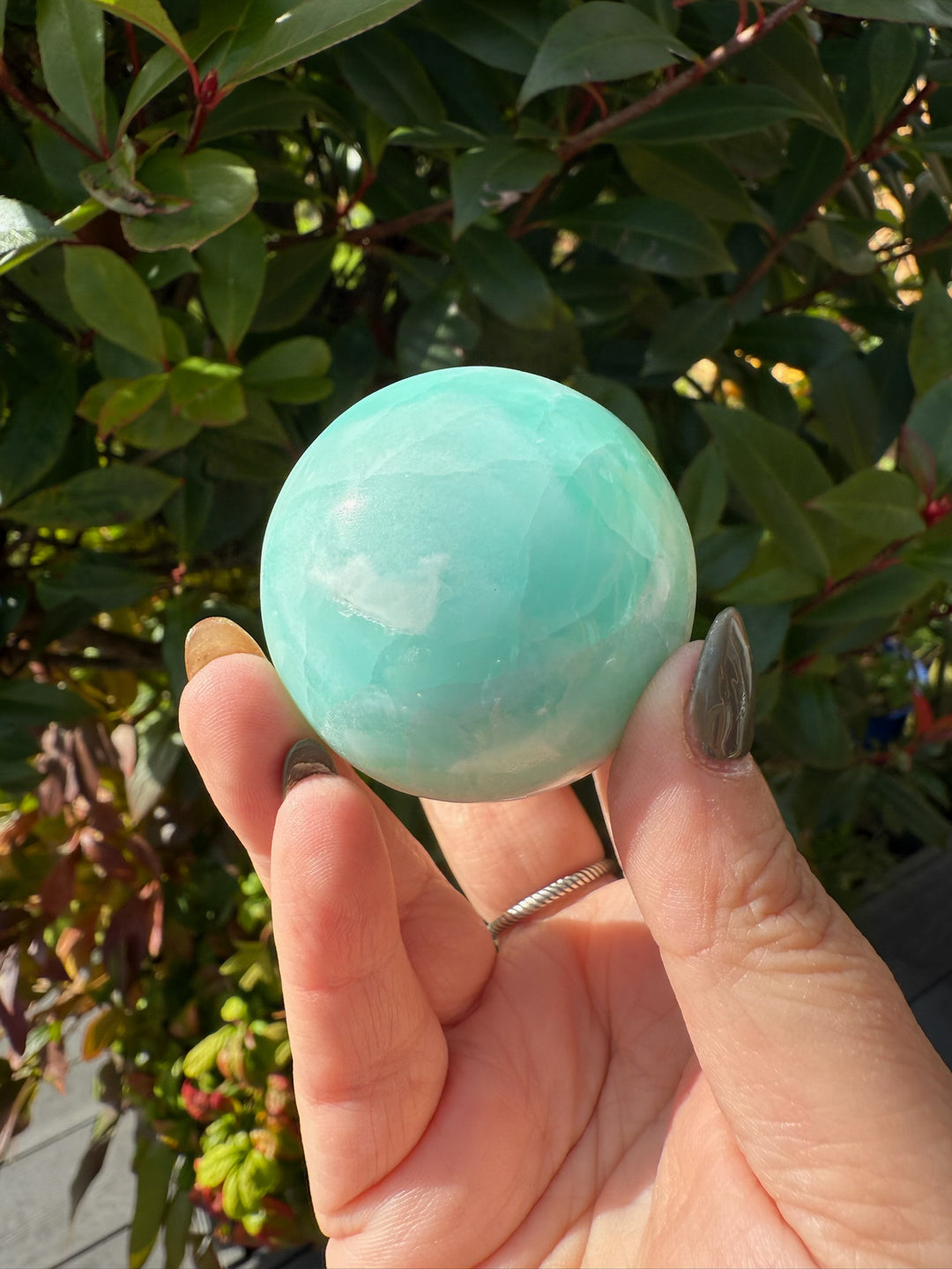 Pistachio Calcite Sphere 5cm Diameter