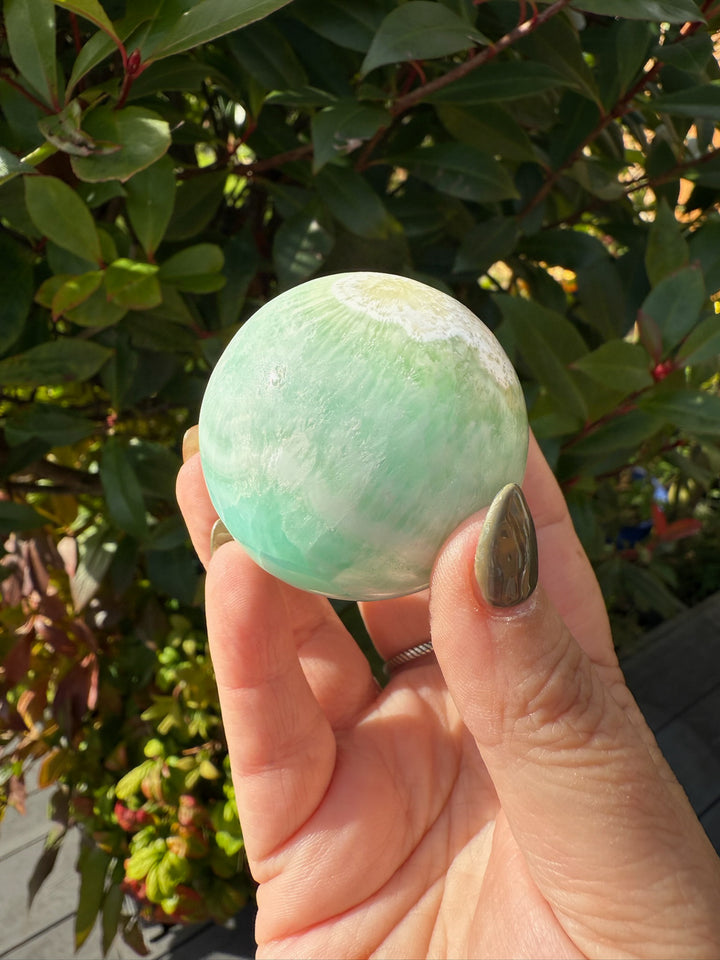 Pistachio Calcite Sphere 5cm Diameter