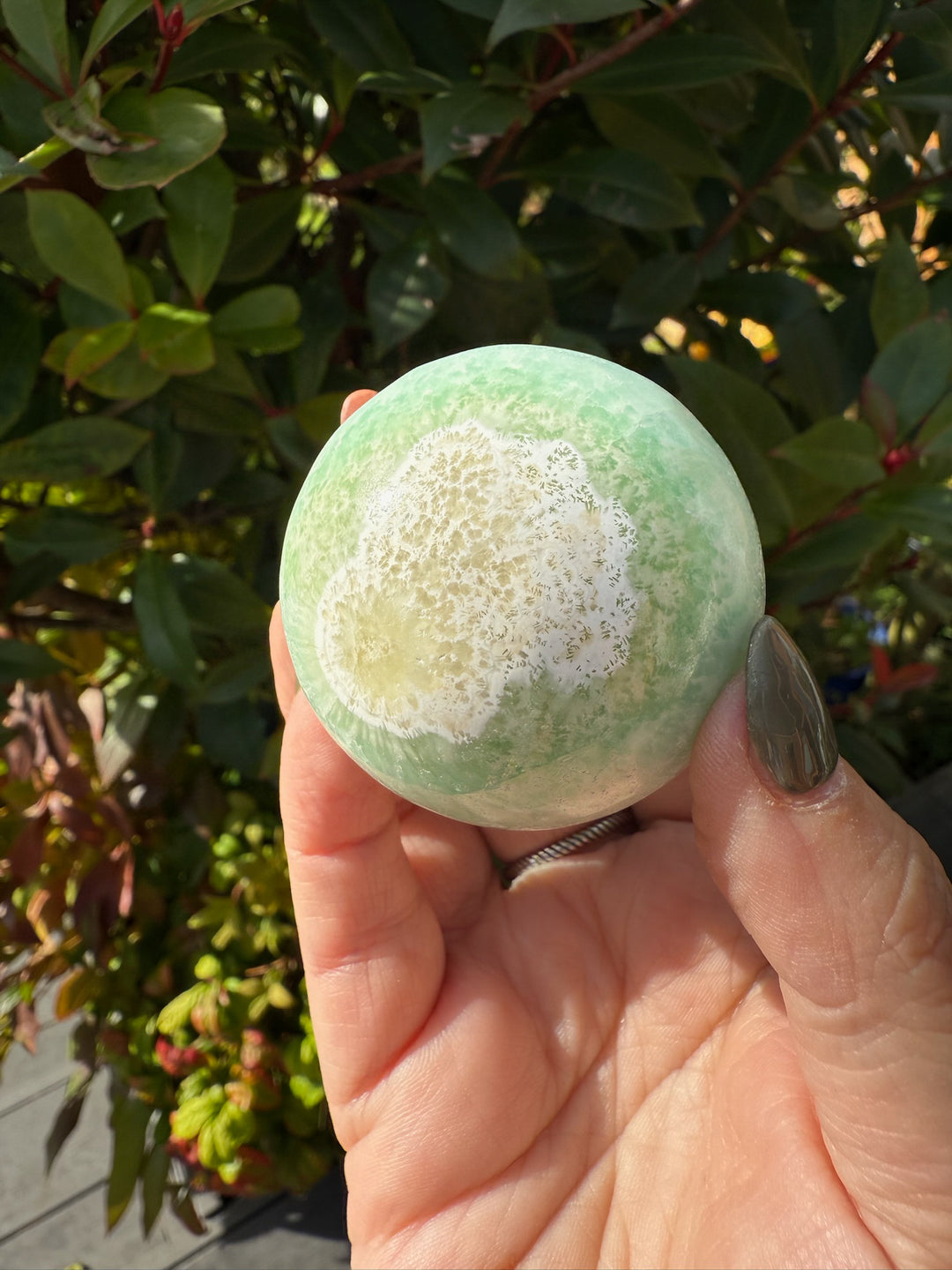 Pistachio Calcite Sphere 5cm Diameter