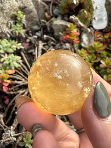 Honey Calcite Sphere 3.3cm Diameter