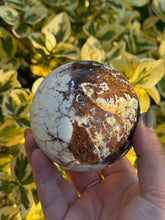 Load image into Gallery viewer, White Wild Horse Turquoise Sphere 7.2cm Diameter
