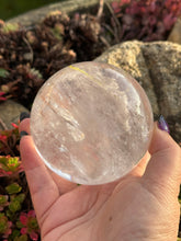 Load image into Gallery viewer, Quartz Sphere with Tourmaline 7.7cm Diameter
