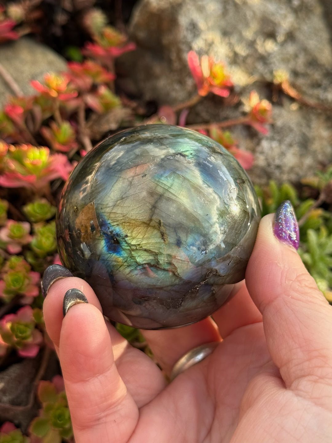 Labradorite Sphere 5.7cm Diameter