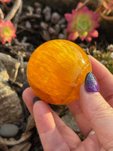 Load image into Gallery viewer, Yellow Fluorite Sphere with Dendrites 4.7cm Diameter
