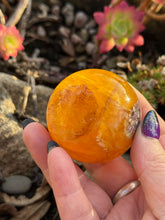 Load image into Gallery viewer, Yellow Fluorite Sphere with Dendrites 4.7cm Diameter
