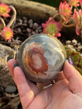 Load image into Gallery viewer, Polychrome Jasper Sphere 6.5cm Diameter
