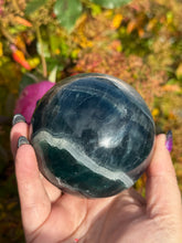 Load image into Gallery viewer, Large Teal Fluorite Sphere 7.4cm Diameter
