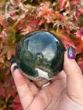 Load image into Gallery viewer, Moss Agate Sphere 6.2cm Diameter

