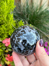 Load image into Gallery viewer, Indigo Gabbro Mystic Merlinite Sphere 6.2cm Diameter
