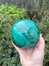 Load image into Gallery viewer, Rare Statement Chrysocolla Sphere 10cm dia
