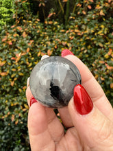 Load image into Gallery viewer, Black Tourmaline in Quartz Sphere
