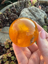 Load image into Gallery viewer, Jelly Yellow Fluorite Sphere 4.6cm dia
