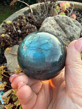 Load image into Gallery viewer, Blue Flash Labradorite Sphere 5.4cm dia
