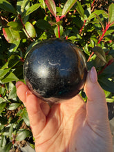 Load image into Gallery viewer, Black Tourmaline Sphere 6.8cm Dia
