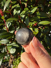 Load image into Gallery viewer, Silver Sheen Obsidian Sphere 3.1cm Dia
