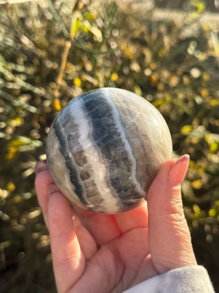 Teal Fluorite Sphere 6.6cm Dia
