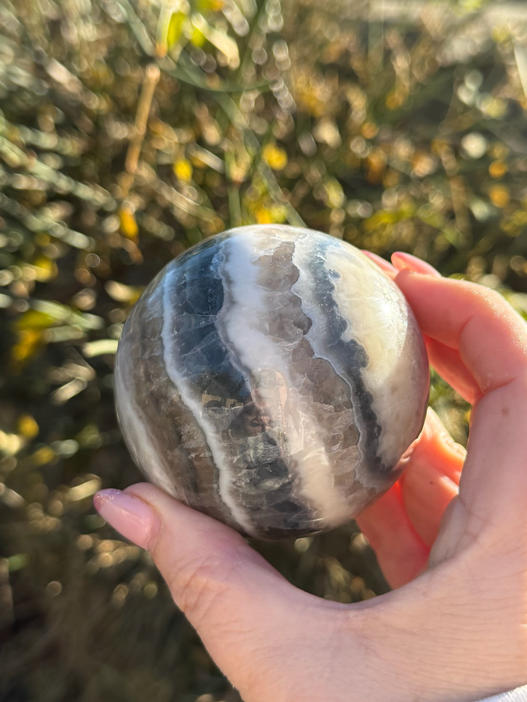 Teal Fluorite Sphere 6.6cm Dia