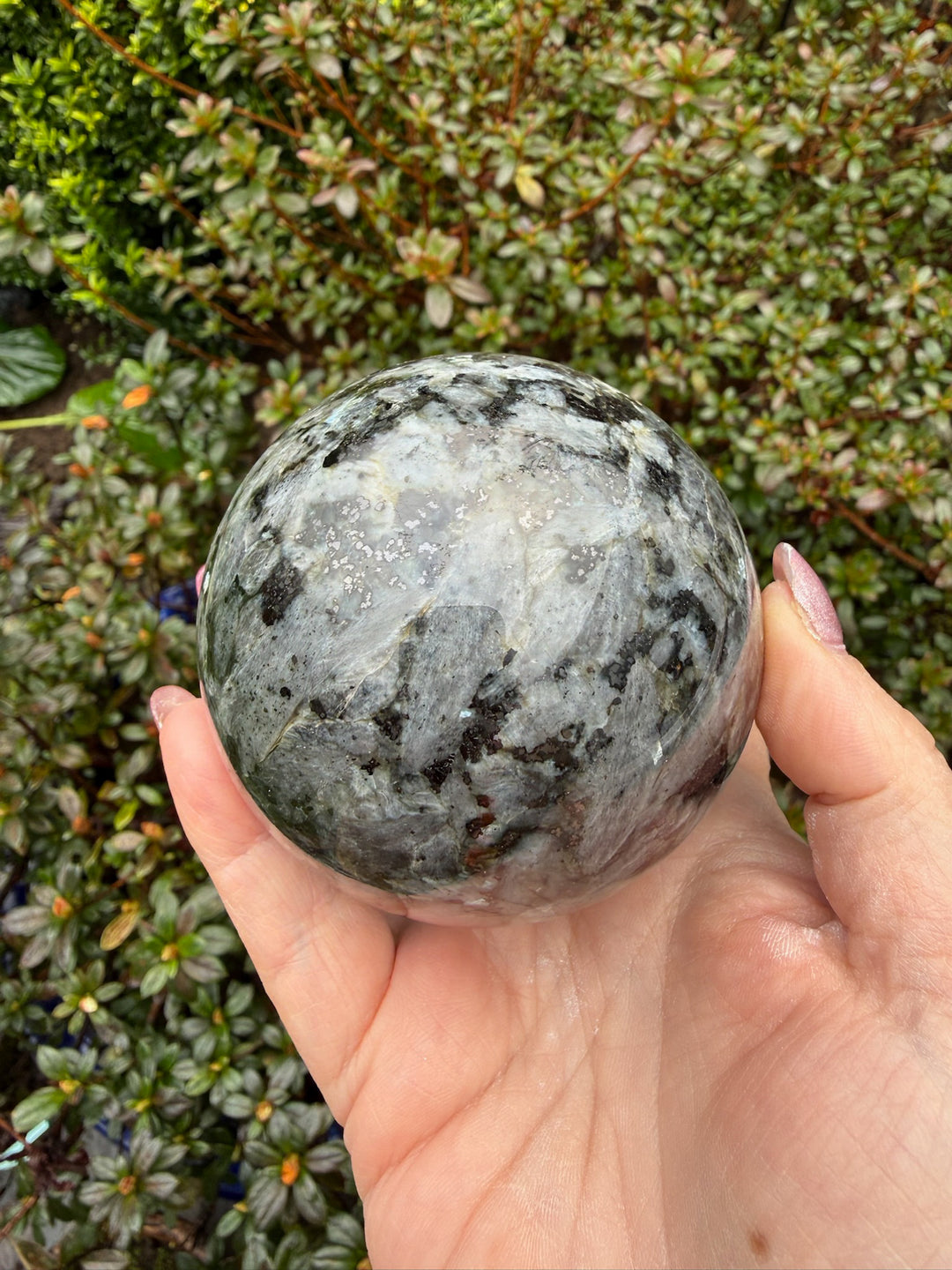 Larvikite Sphere 7.4cm Dia