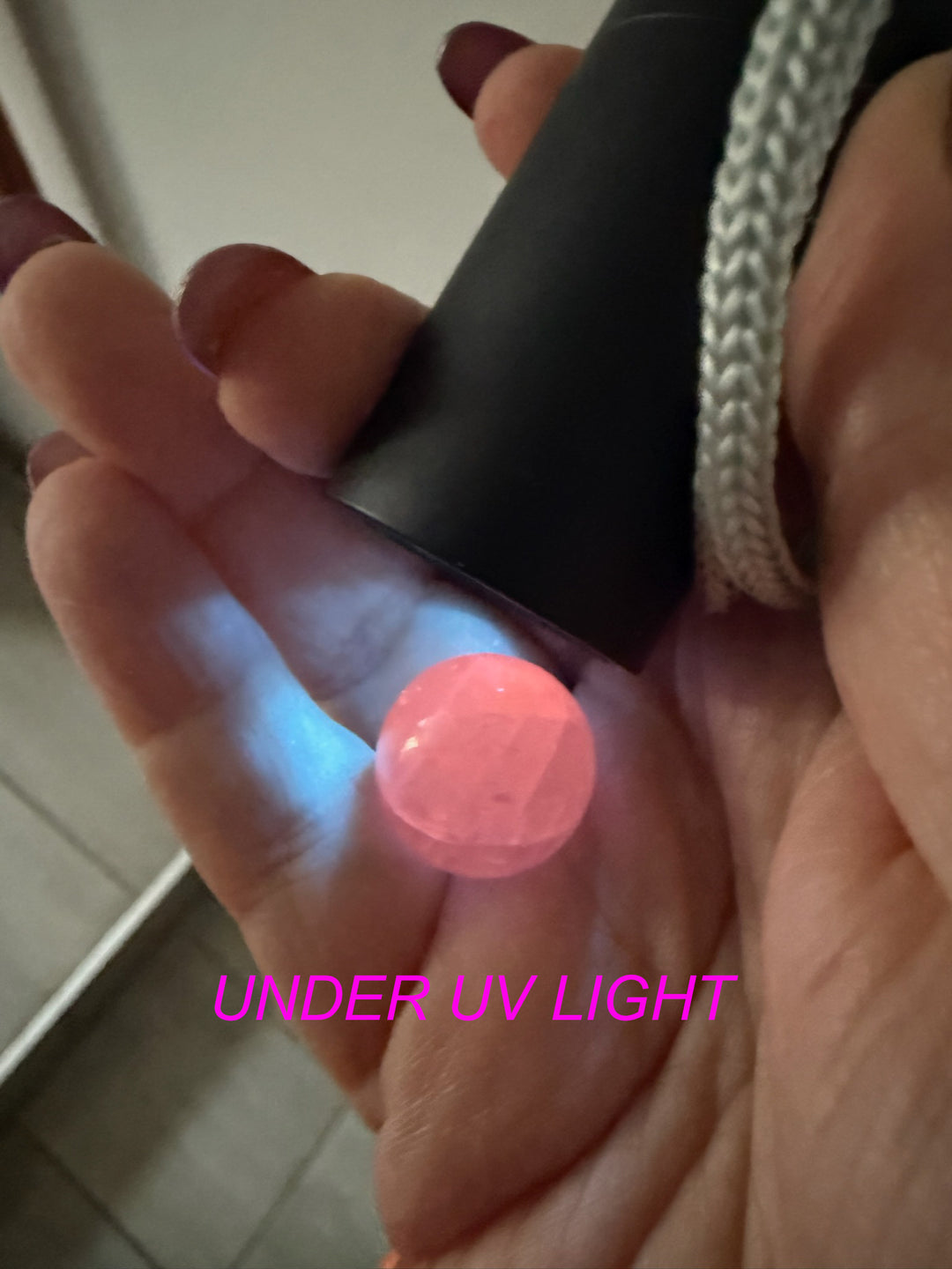 Uv Reactive Kunzite Sphere 1.6cm Dia