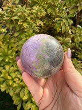Load image into Gallery viewer, Atlantisite Sphere Serpentine and Stichite Sphere 6.2cm Dia
