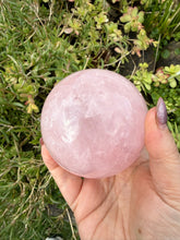 Load image into Gallery viewer, Rose Quartz Sphere 7.5cm Dia
