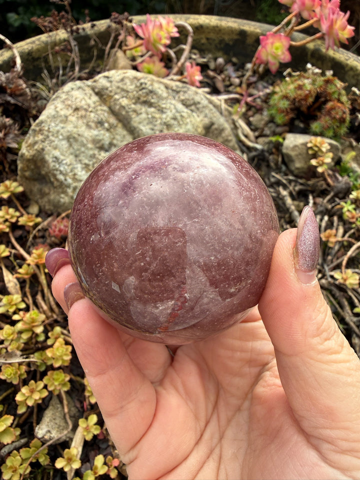 Stawberry Quartz Sphere 5.6cm Dia
