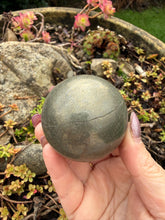 Load image into Gallery viewer, Chalcopyrite Sphere 5cm Dia
