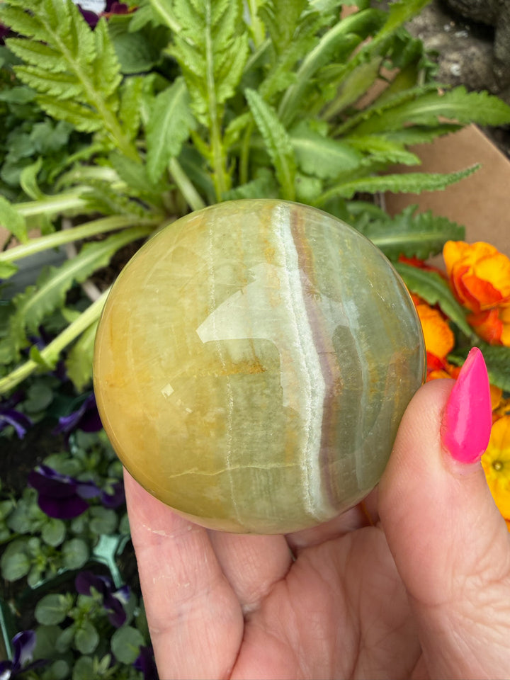 Mango Fluorite Sphere 5.7cm Dia