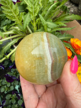 Load image into Gallery viewer, Mango Fluorite Sphere 5.7cm Dia
