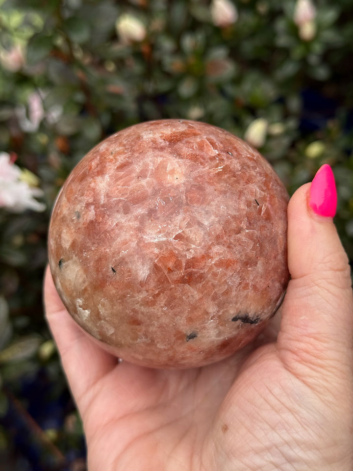 Flashy Sunstone Sphere 7.6cm Dia
