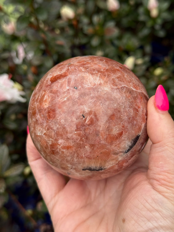 Flashy Sunstone Sphere 7.6cm Dia