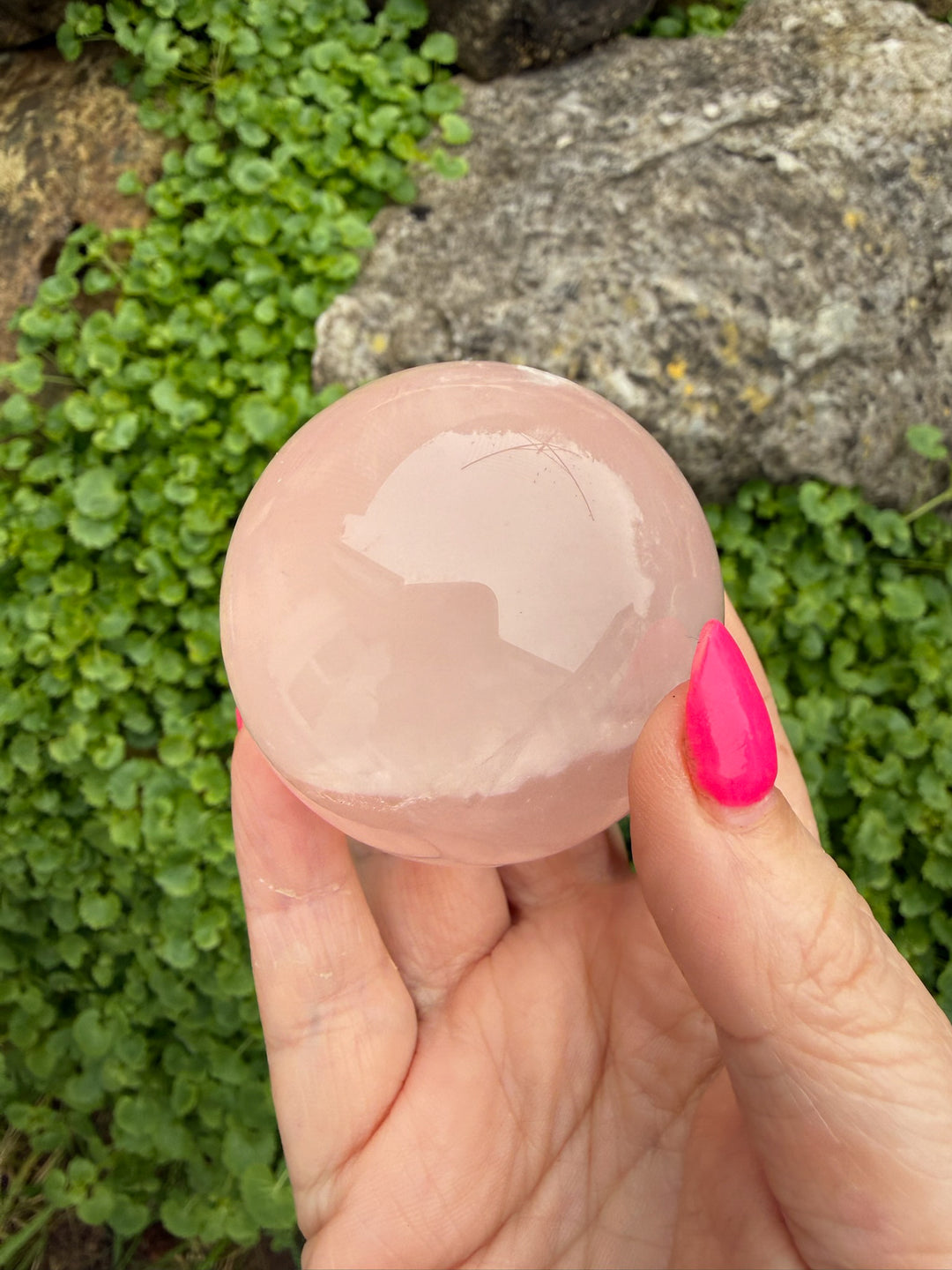 Rose Quartz Sphere 5.4cm Dia