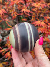 Load image into Gallery viewer, Purple Robe Jade Sphere 5.8cm Dia
