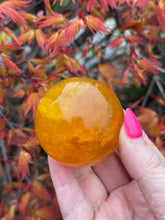 Load image into Gallery viewer, Jelly Yellow Fluorite Sphere 4.6cm Dia
