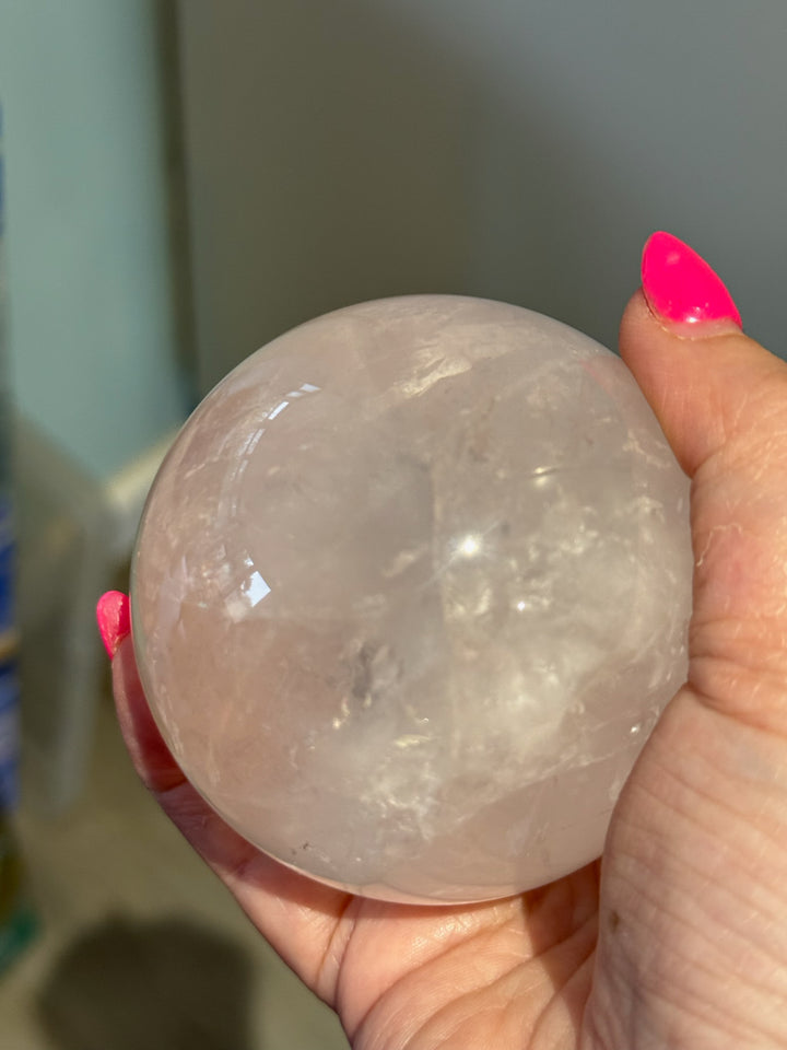 Star Rose Quartz Sphere 7cm Dia
