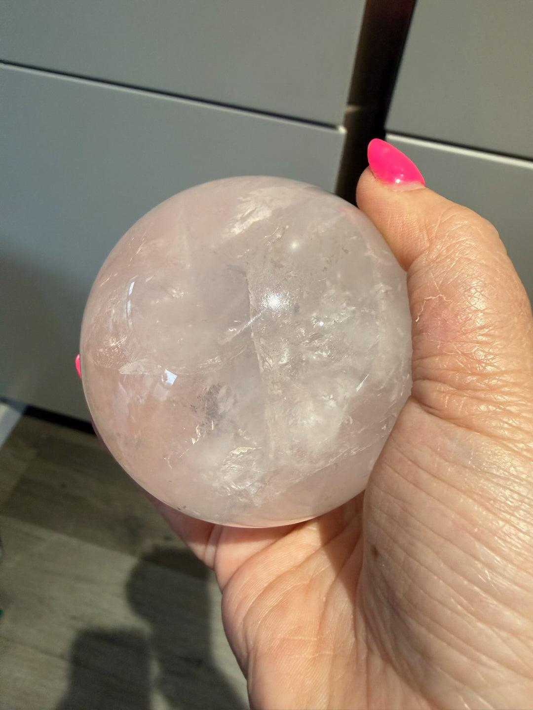 Star Rose Quartz Sphere 7cm Dia