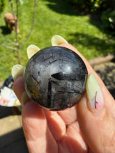 Load image into Gallery viewer, Tourmaline in Quartz Sphere 3cm Dia
