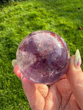 Load image into Gallery viewer, Amethyst Phantom Trapiche Sphere 5.4cm Dia
