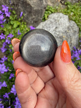 Load image into Gallery viewer, Silver Sheen Obsidian Sphere 3cm Dia
