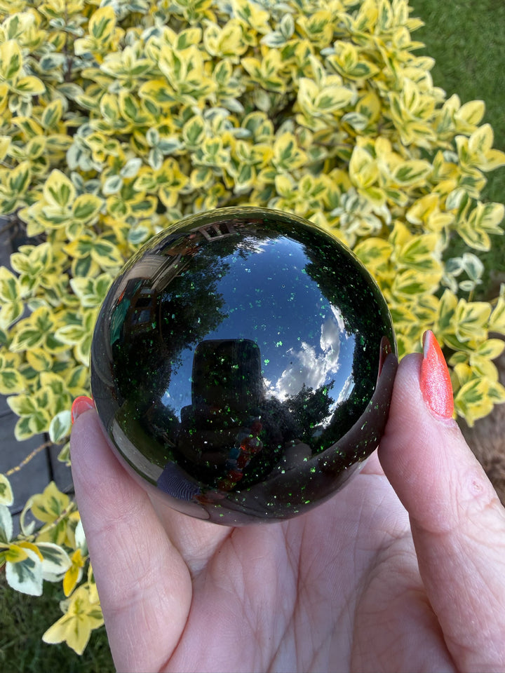 Green Goldstone Sphere 6.2cm Dia