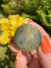 Load image into Gallery viewer, Aquitaine Lemurian Blue Onyx Sphere 2.5cm Dia
