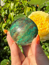 Load image into Gallery viewer, Chrysocolla Sphere From Peru 4.9cm Dia
