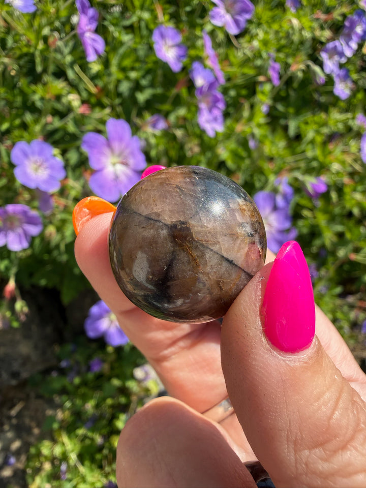 Chiastolite Sphere 2.5cm Dia