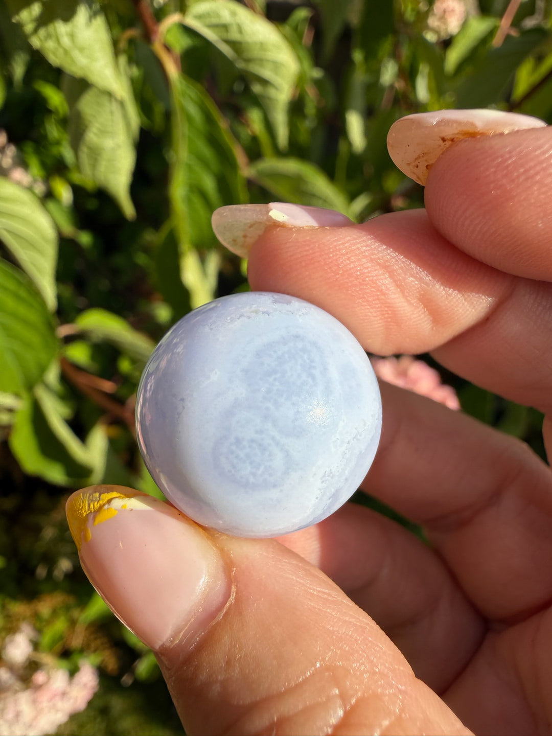 Blue Lace Agate Sphere 2.1m Dia