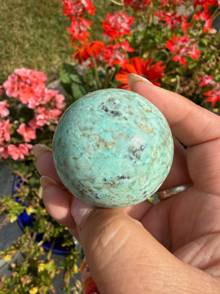 Natural Turquoise Sphere 4.2cm Dia from Peru